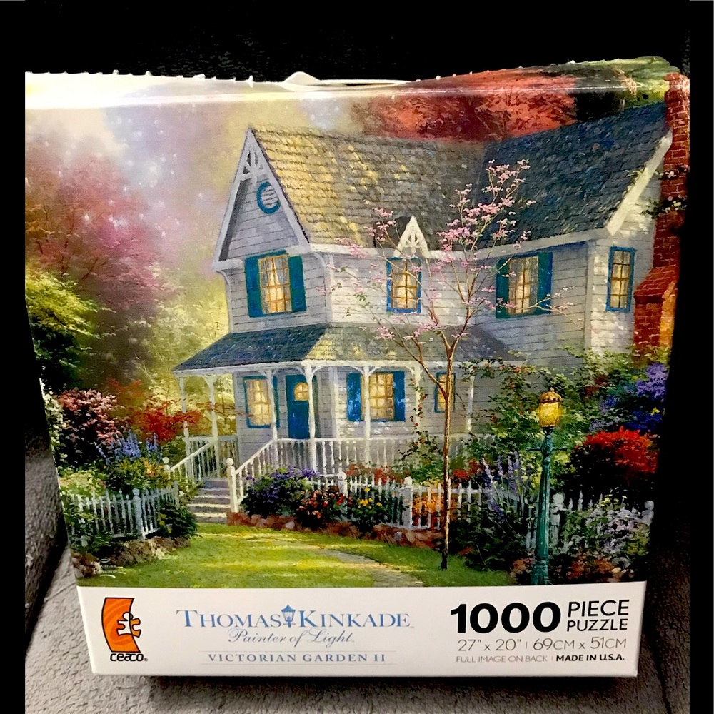 Casco EUC Thomas Kincaid Victorian Garden II 1000 piece puzzle. Size is 27”x20”.